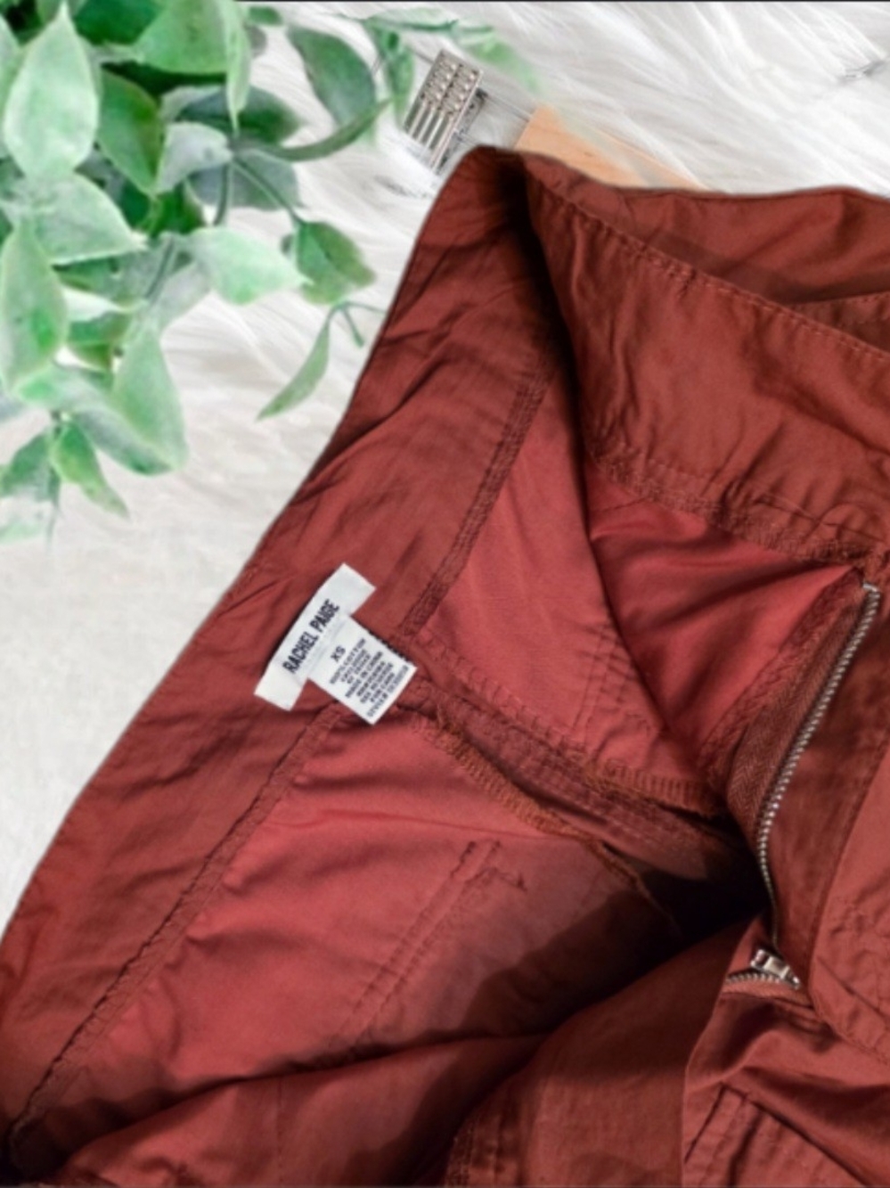 Y2K Rachel Paige Gorcore Utility Cargo Jogger Parachute Pant In Rust - Picture 9 of 10